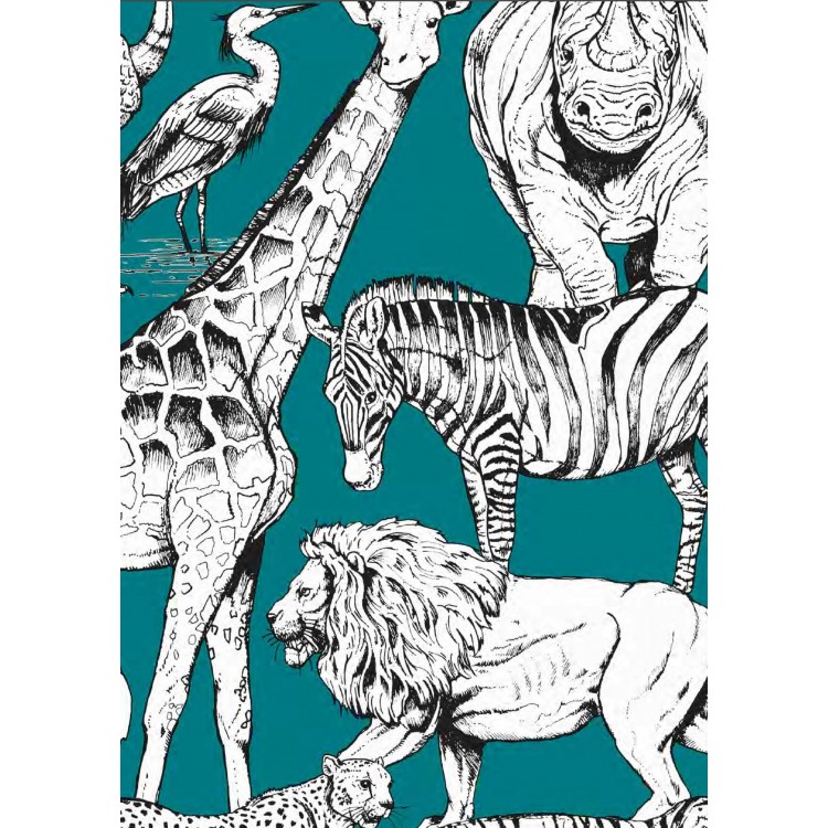 Ταπετσαρία τοίχου KIDS@HOME 107692 jungle animals 1000x53cm