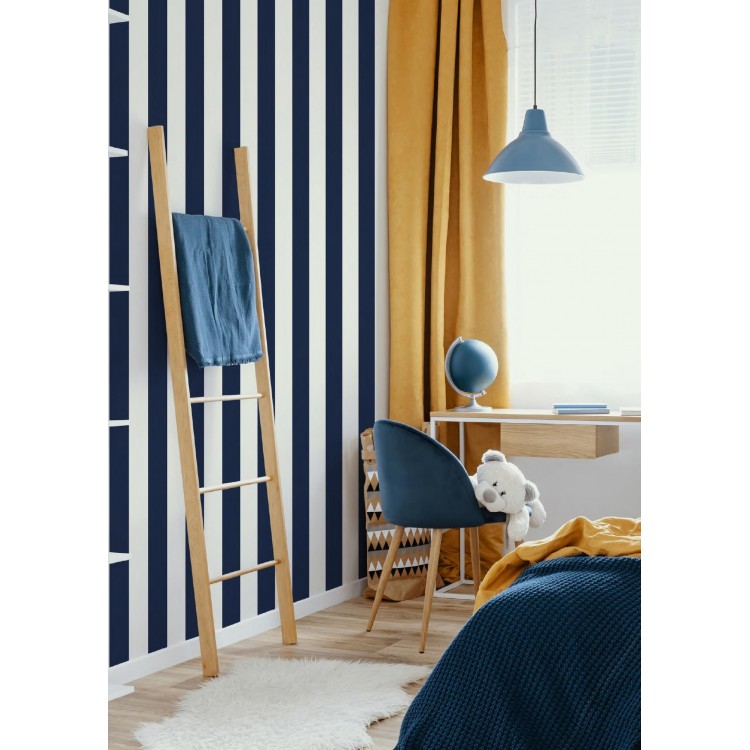 Ταπετσαρία τοίχου KIDS@HOME 108557 navy stripe 1000x53cm