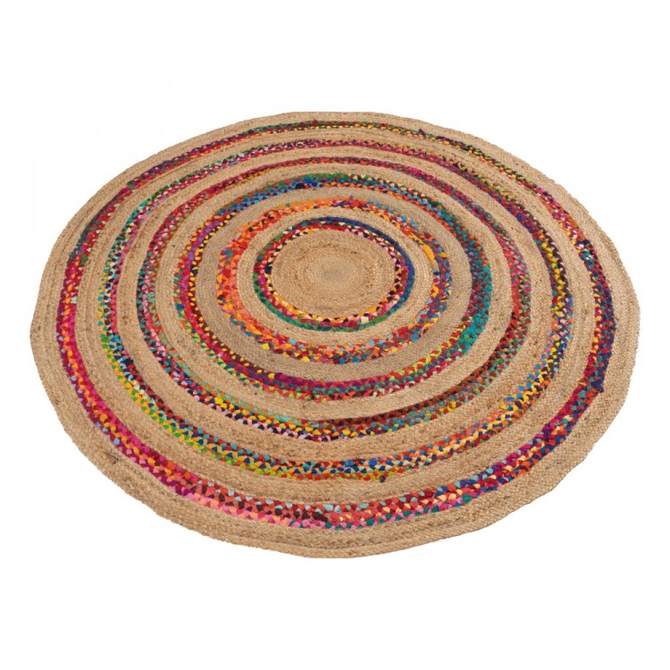 ΧΑΛΙ ΨΑΘΙΝΟ ROUND JUTE MULTI-NATURAL